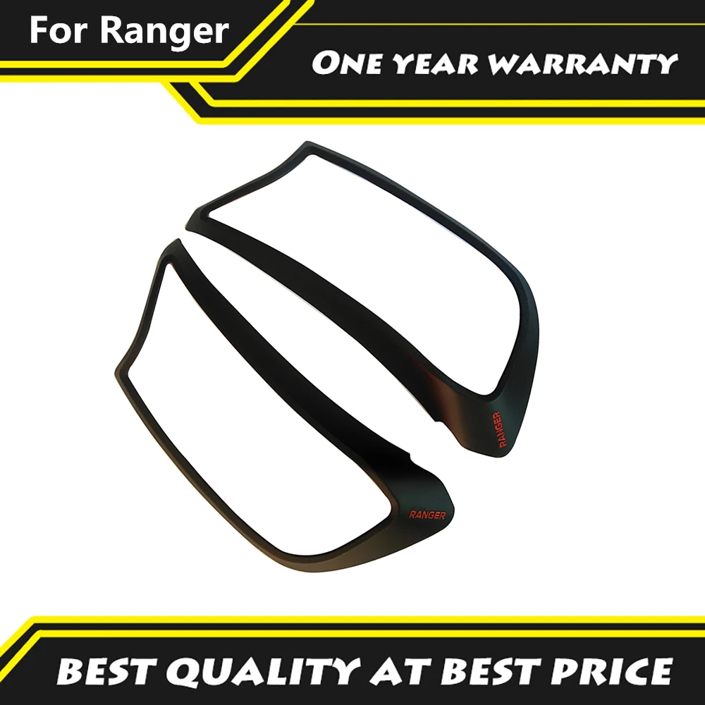 Matte Black  Headlight Decorative Cover Fit For 2015-2021 Ranger Raptor T6 T7 T8 Lamp Hoods Auto Parts