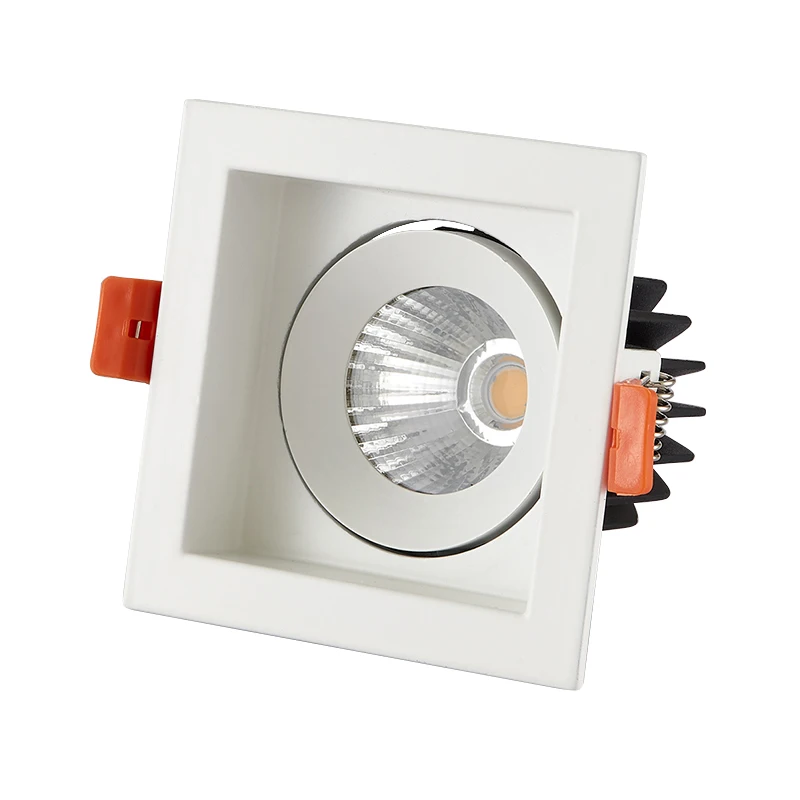 Dimmable led 85V-260V 12w 15w 20w embedded ceiling lamp single lamp square indoor hotel engineering downlight ceiling spotlight