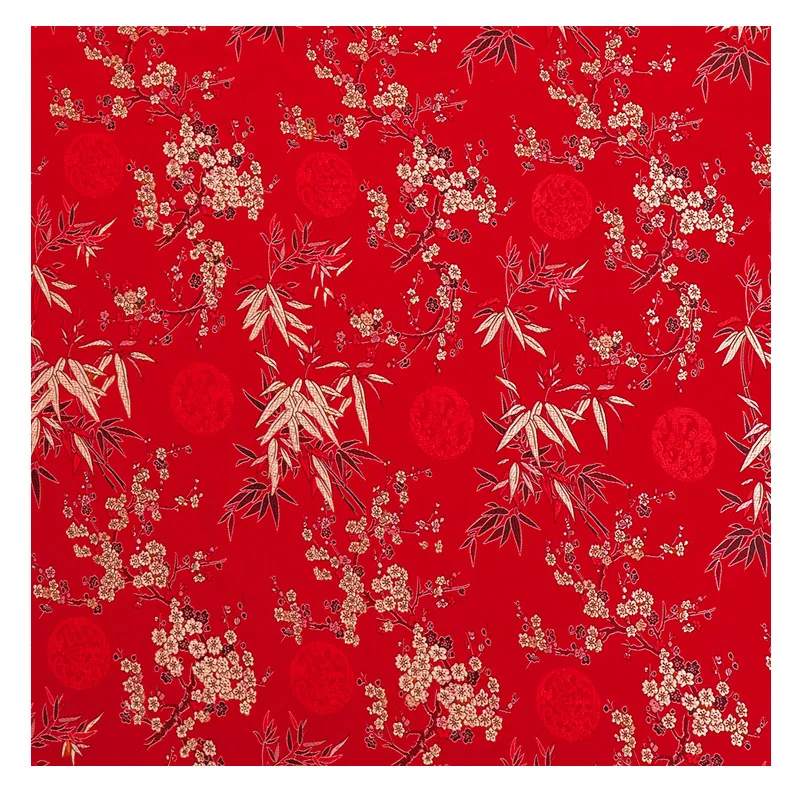 Brocade jacquard fabric for sewing cheongsam and kimono patchwork needlework damask material DIY silk garment fabrics