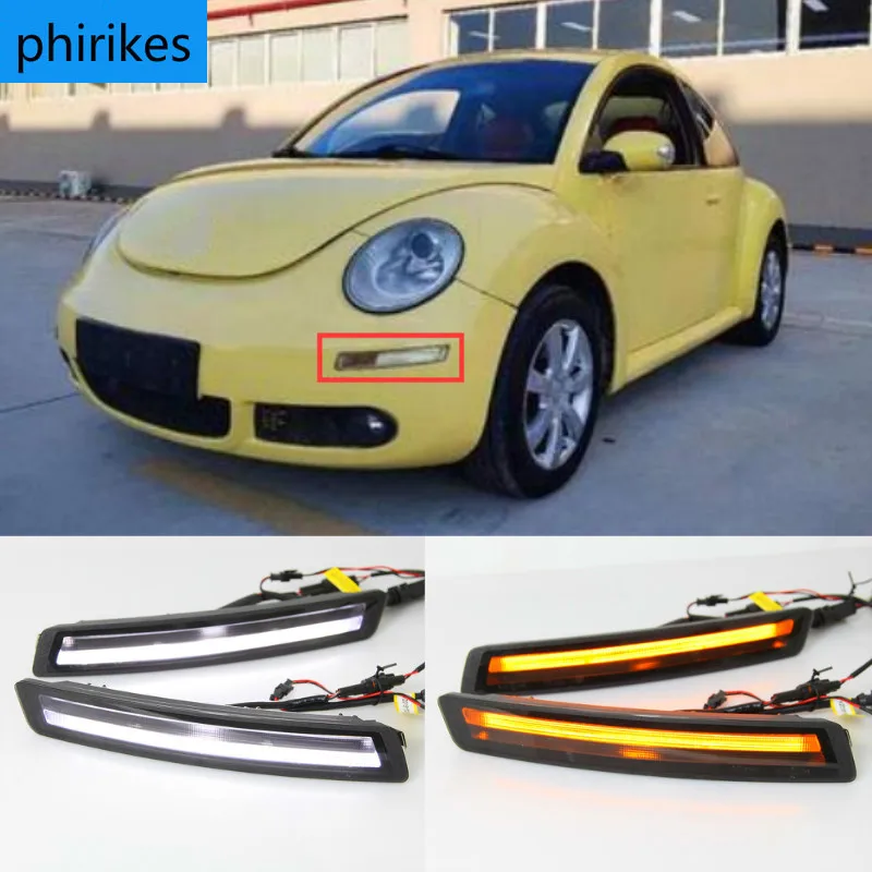 For New Beetle 2006 2007 2008 2009 2010 FACELIFTED 2D LED DRL Daytime Running Light for VW Volkswagen 12V Car Lighting source