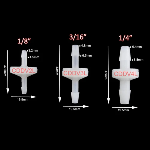 Imagen 2 del producto Válvula antirretorno de ozono de 5 ~ 100 piezas, pvdf, para ozono/corrosión, plástico, unidireccional, 1/8, 3/16, 1/4, 3,2mm, 4,8mm, 6,4mm, nuevo