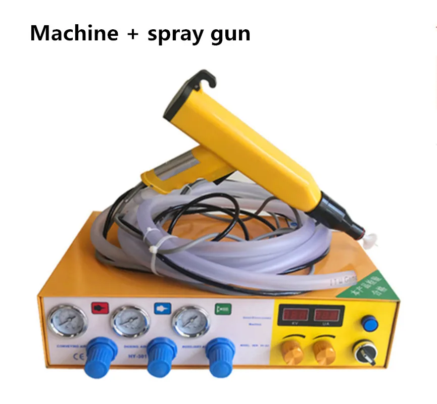 EU  delivery Portable Powder Paint Experiment System Electrostatic Powder Coating machine with electrostatic  coating test gun