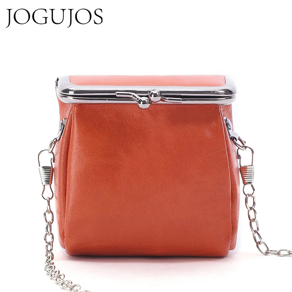 

JOGUJOS New Genuie Leather Women Shoulder Bags 2022 Luxury Design Fashion Lady Messanger Bag High Quality Women Small Coin Purse