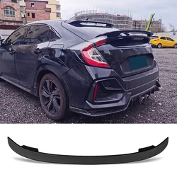 Carbon Surface Spoiler Type MT Car Rear Ducktail Wing ABS material Trunk Spoiler For Honda Civic Hatchback 2017 - 2020