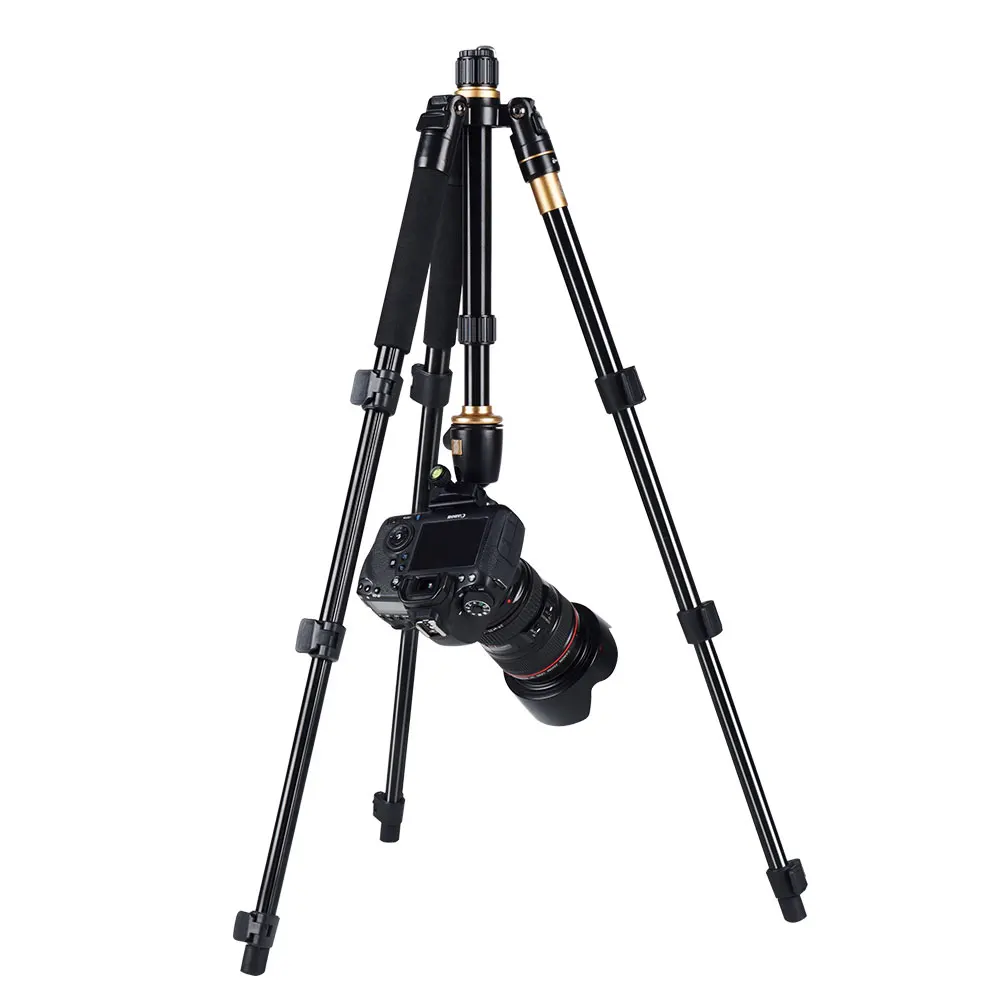 Camera Tripod QZSD Q555 Aluminium Alloy Camera Video Monopod Professional Extendable Tripod With Quick Release Plate Stand
