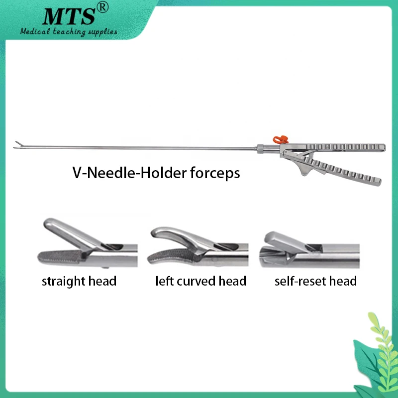 MTS Laparoscopic 5mm V-shaped Neelde Holder forceps Stainless steel Medical Device Abdominal Surgery Equipments