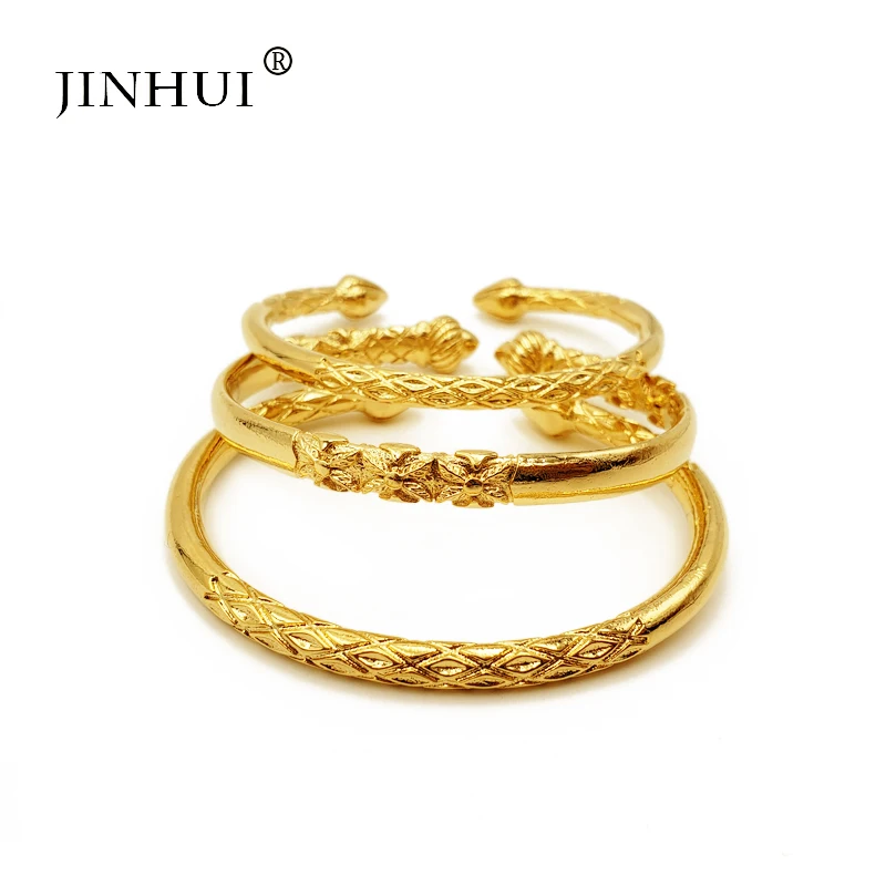 Men individuality viking Gold Color Bangles for Women Bride Wedding Bracelets Ethiopian/France/African/Dubai Jewelry gifts