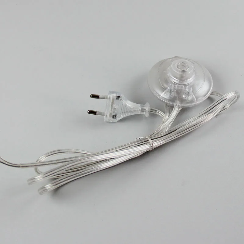 

2Pcs EU Plug Foot Pedal Push Button Switch Cable, Round Lamp Foot Control ON/Off Footswitch with 1.8M Wire 110V 220V