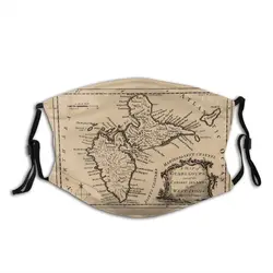 Map Of Guadeloupe 1759 R276 Graphic  Activated Carbon Filter Mask