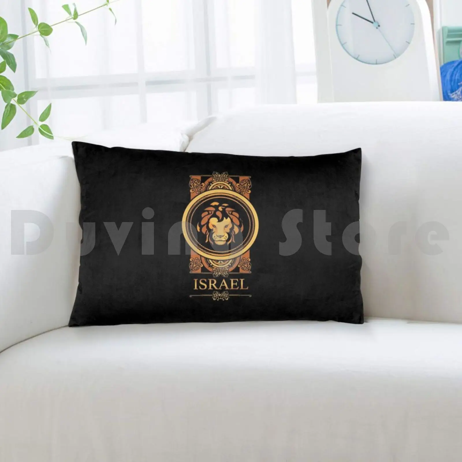 اسم إسرائيل-الأسد ليو ستار تسجيل اسم إسرائيل كيس وسادة 20*30 بوصة زودياك ستار علامة عيد ميلاد ليو 23 يوليو إلى #4