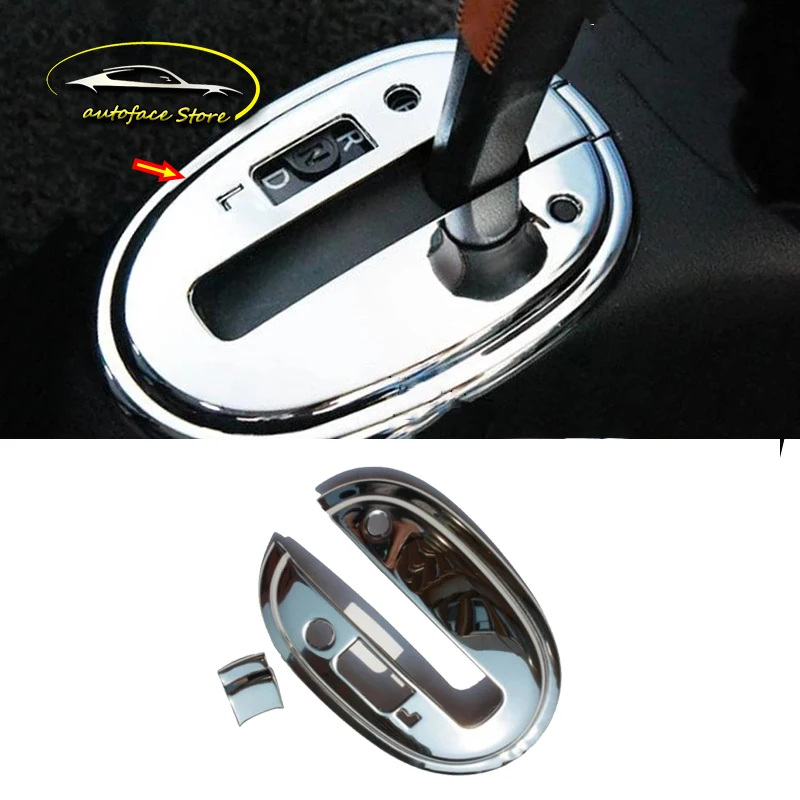 ABS Chrome car accessories styling for Nissan Sunny 2011-2016 Car gear shift knob frame panel Cover Trim Stickers