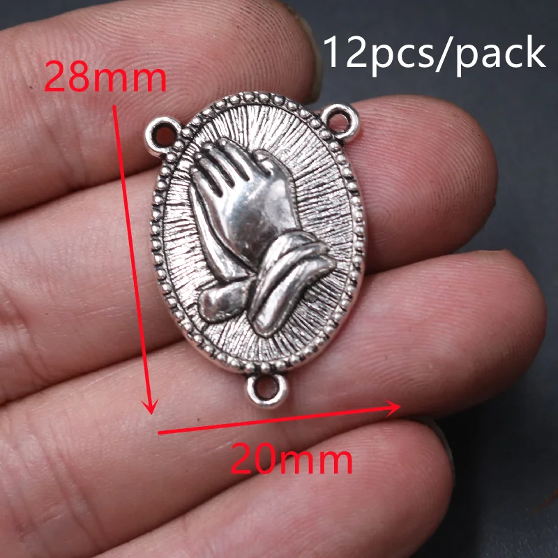 1 Pack Retro Christian Catholic Porous Connectors Virgin Mary Holy Cross Holy Grail Charms DIY Jewelry Crafts Accessories P592