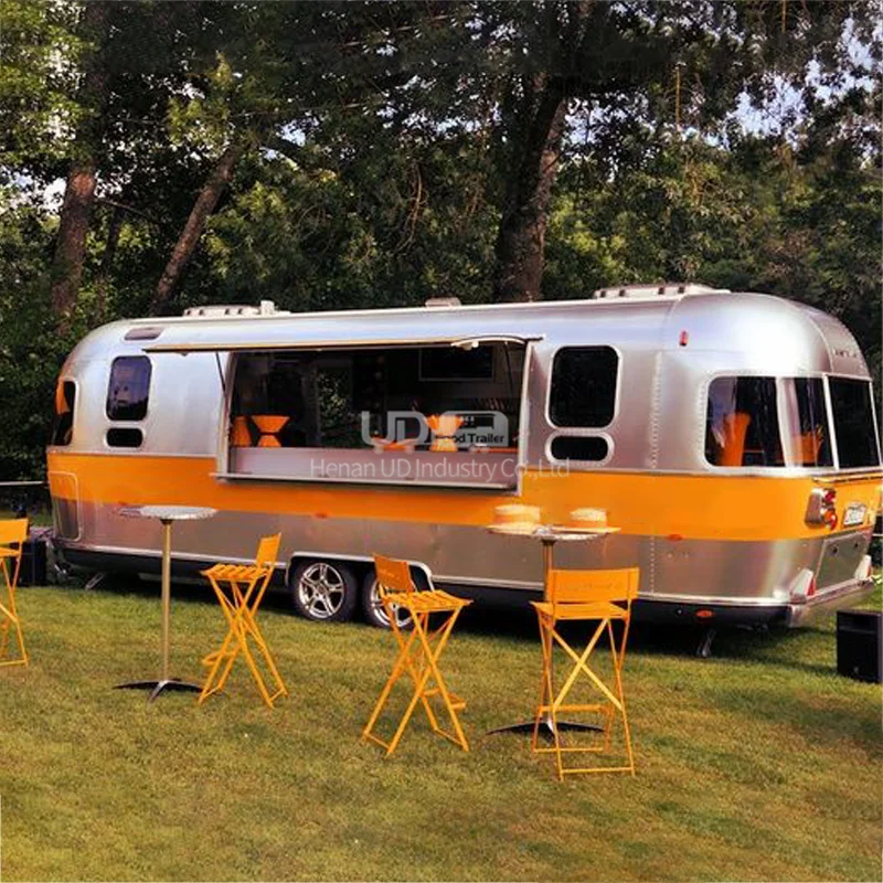 Caminhão de alimentos totalmente equipado cozinha móvel cachorro-quente pizza taco carrinho móvel restaurante cozinha van airstream reboque de alimentos
