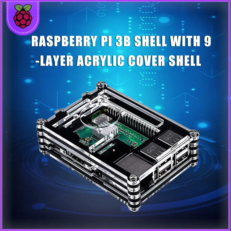 

Корпус Raspberry Pi 3B с 9-слойным акриловым покрытием