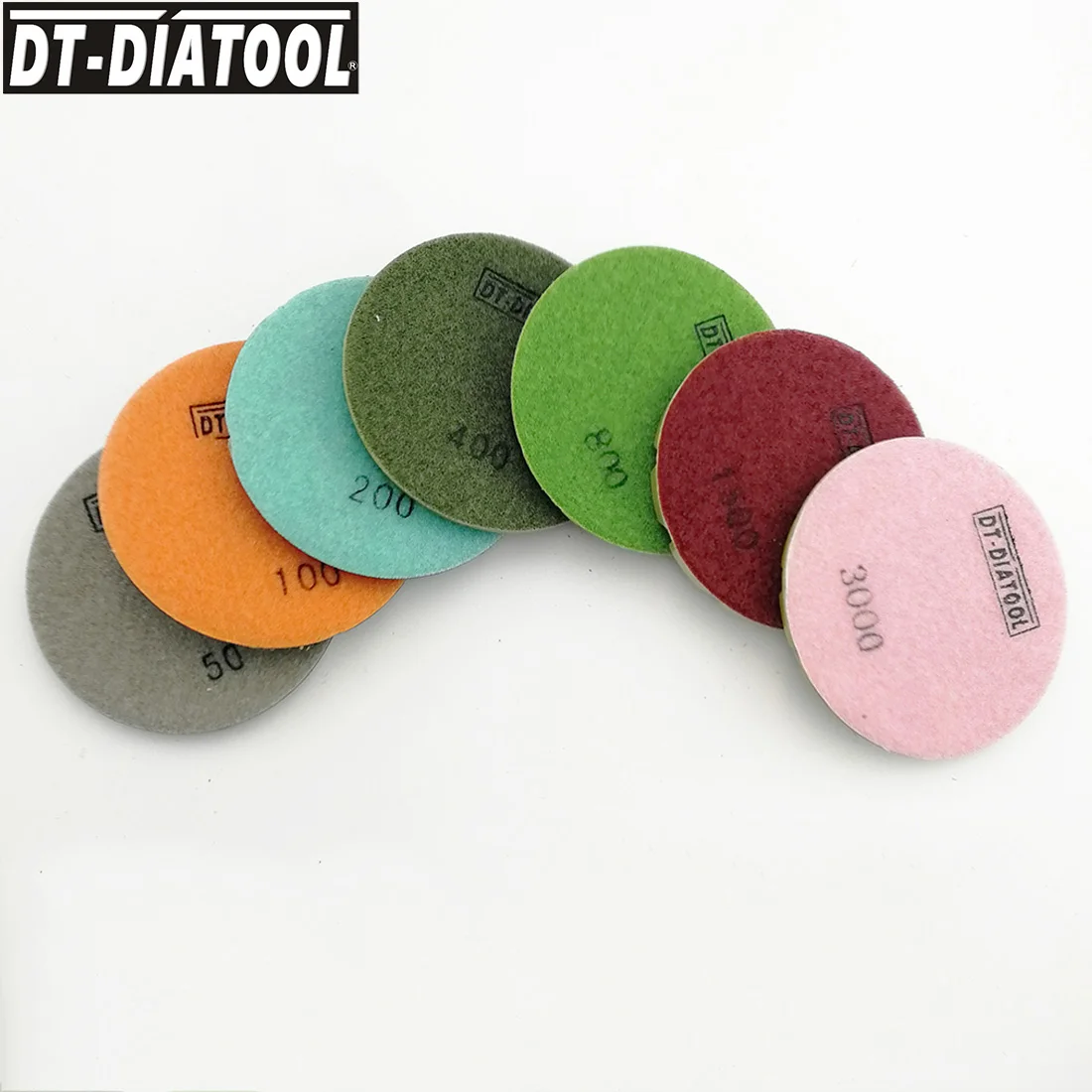 DT-DIATOOL 7 ชิ้น/เซ็ตDia 4 "/100 มม.เพชรแผ่นขัดหนาRepairingชั้นRenew Pad Resin BONDแผ่นขัด