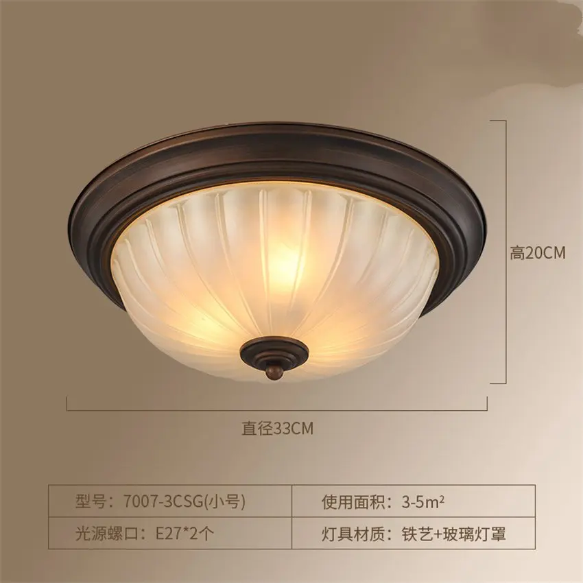 

American round resin ceiling lights bedroom lights balcony retro aisle dining room European decorative ceiling lamps fixtures