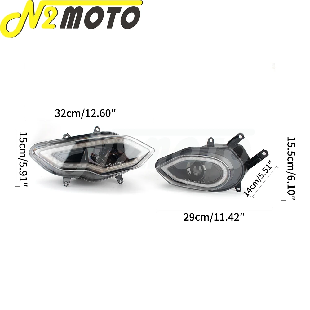 12V LED Headlight DRL High Low Beam Assembly Kit W/ E4 Mark Waterproof Lighting Motorcycle Headlamp For BMW S1000RR 2015-2018