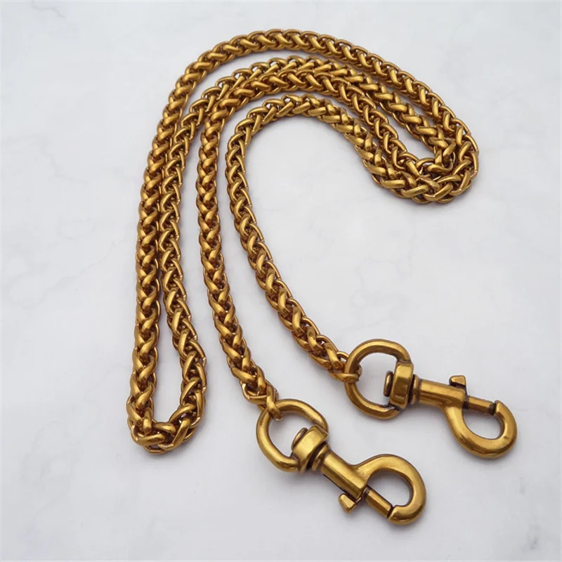 5/6/7mm Golden Metal Bag Chain Metal Purse Chain Shoulder Bag Hardware Bag Parts Woman Bag Handle Clutch Chain With Clasp