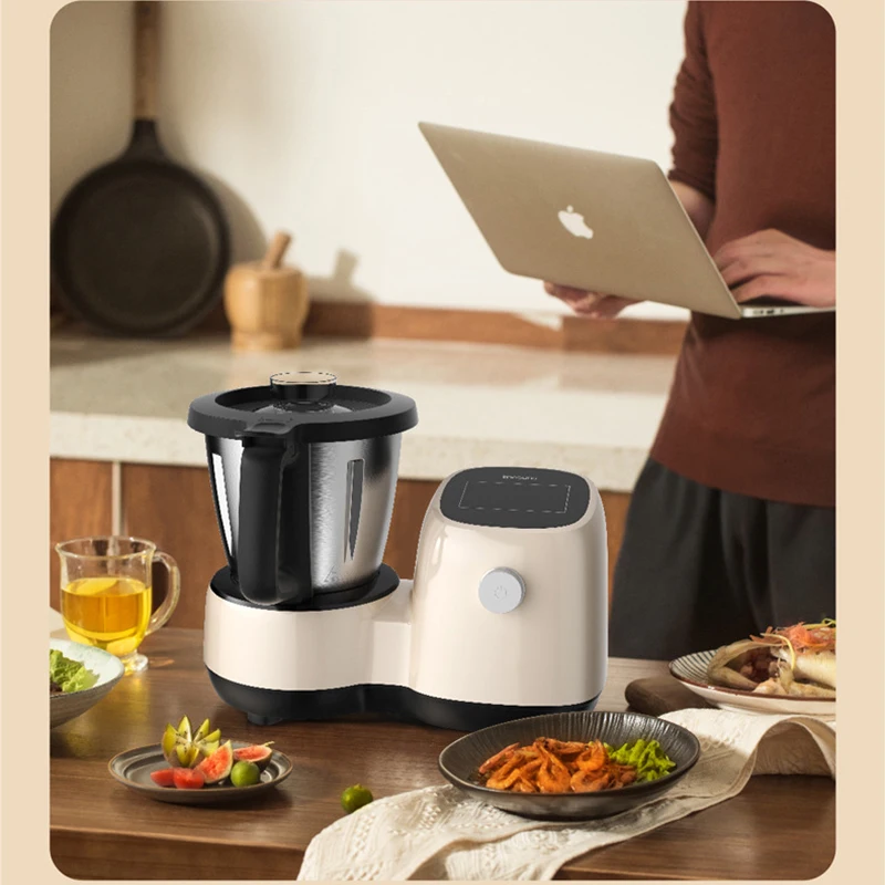 ماكينة طهي ذكية 2L CF5 ماكينة طهي منزلية متعددة الوظائف على الحائط مكسورة ماكينة ووك أوتوماتيكية 1100 وات