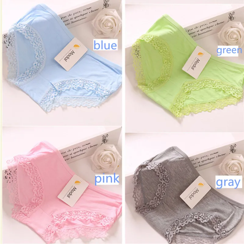 4Pc/Lot Young Girl Briefs Candy Colors Girls Panties for Teenage Kids Underwear Pants Underpants 9-20T