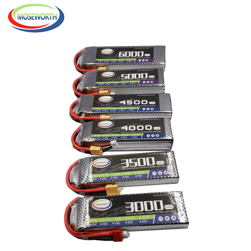 11.1V 1800 2200 3300 3800 4200 5200 10000 12000 16000 22000Mah 25c 35c 60c Rc Speelgoed Lipo Batterij 3S Voor Rc Drone Vliegtuig Auto