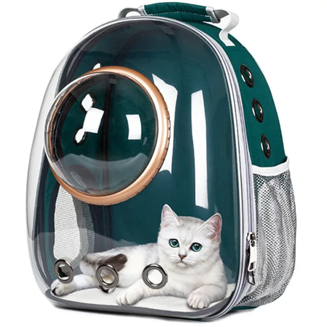 Imagem -04 - Grande Bolsa Multifuncional Respirável Pet Bolsa de Gato Gordo de Moda Mochila Espaço Transparente Cheia Saída Portátil