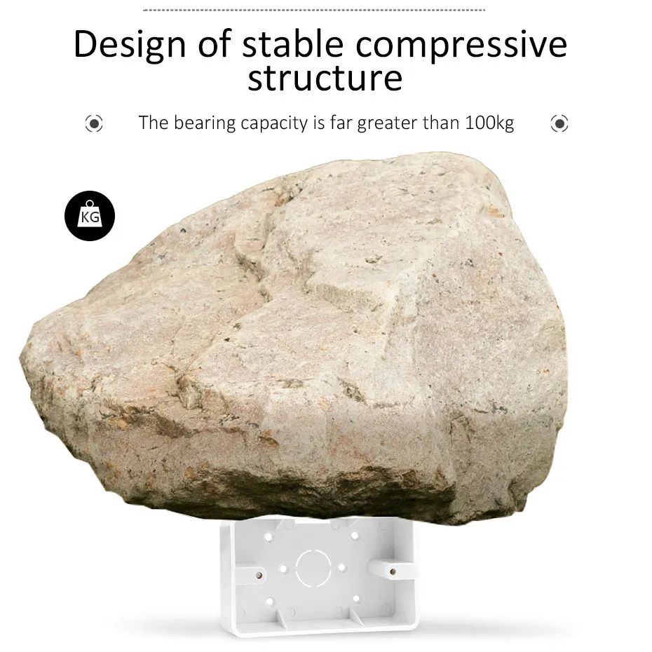 118 tipo scatola di montaggio esterna 118mm * 74mm * 34mm scatola di giunzione superficie interruttore a parete presa scatola scura per scatola di