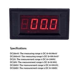 Yüksek hassasiyetli dijital LED millivoltmetre DC200MV üç buçuk pozitif ve negatif gerilim ölçümü