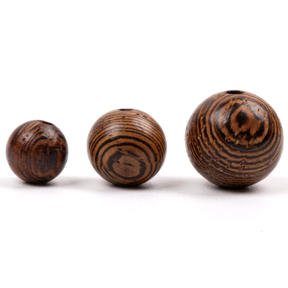 Natural Ball Wooden Beads Round Brown Rondelle Beads For Jewelry Making Diy Necklace Bracelet Earring Toys Teeth pacifier