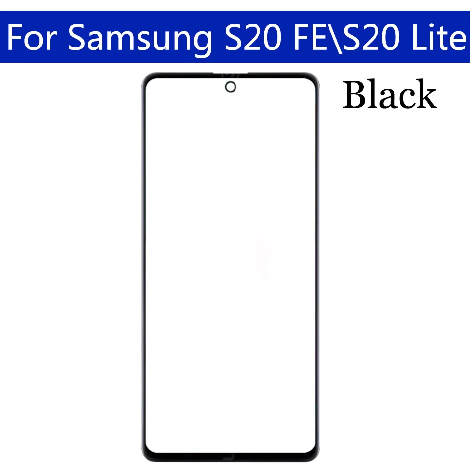 10Pcs/Lot For Samsung Galaxy S20 FE S20FE S20 Lite G780 G780F Touch Screen Panel Front Outer LCD Glass Lens With OCA Hollow Glue