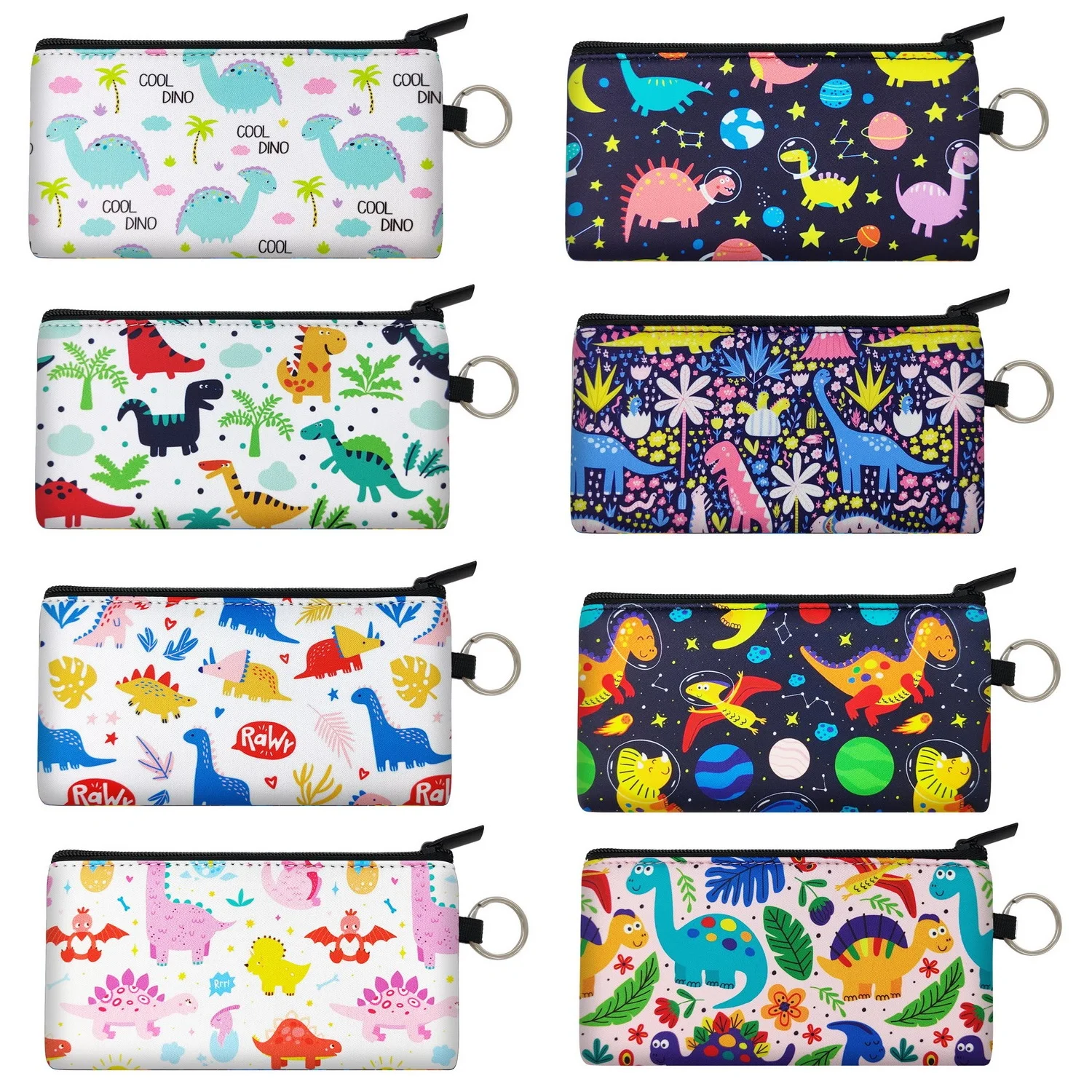 20X10cm Dinosaur Pencil Case Waterproof Makeup Bags Travel Toiletry Pouch, Coin Purse Exquisite Gift For Women Girls