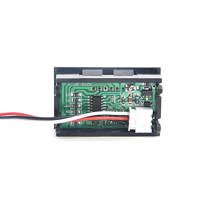 10 Mini Kỹ Thuật Số DC Màn Hình Hiển Thị Kỹ Thuật Số Vôn Kế LED 2 Dây DC0-100V 0-40V 0.56 "Màu Đỏ/Xanh Dương/Xanh Lá V27D 48*29*27Mm