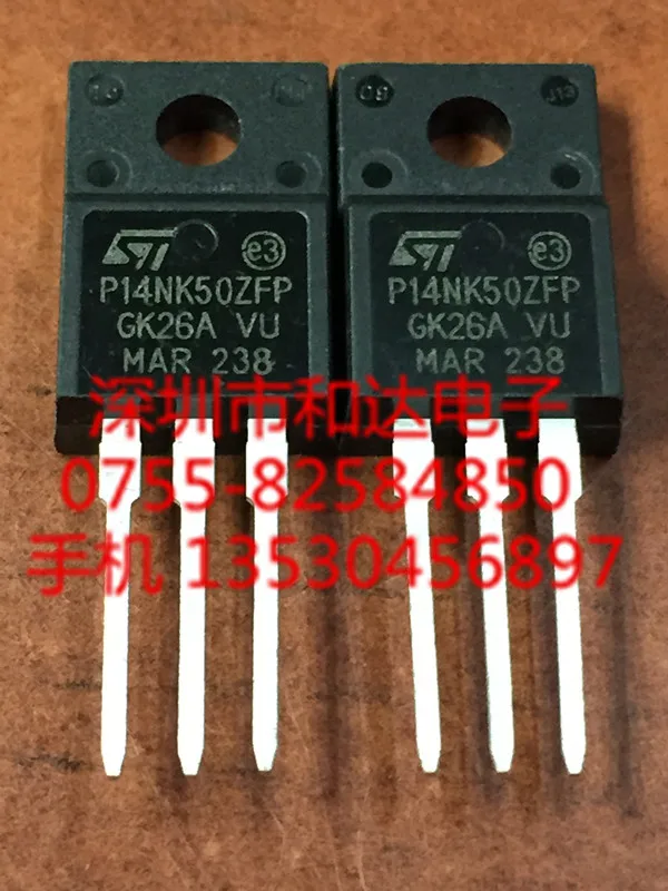 10pcs STP14NK50ZFP  TO-220F