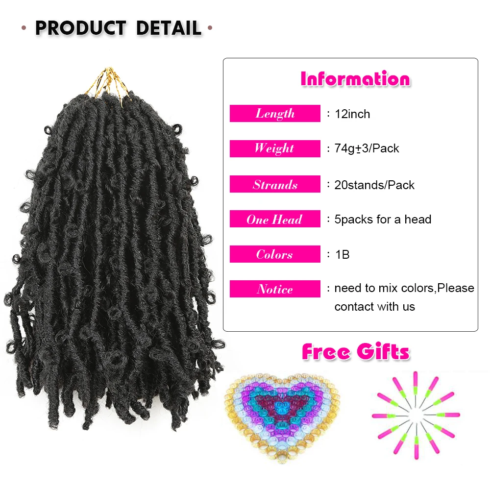 12inches Distressed Butterfly Locs Synthetic Crochet Braiding Hair Butterfly Bob Locs Pre-twisted Braids For Black Women Alibaby