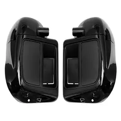 Motorcycle Bright Black Lower Vented Fairing Leg Warmer Glove Box For Harley Touring Road King Street Electra Glide 2014-2024