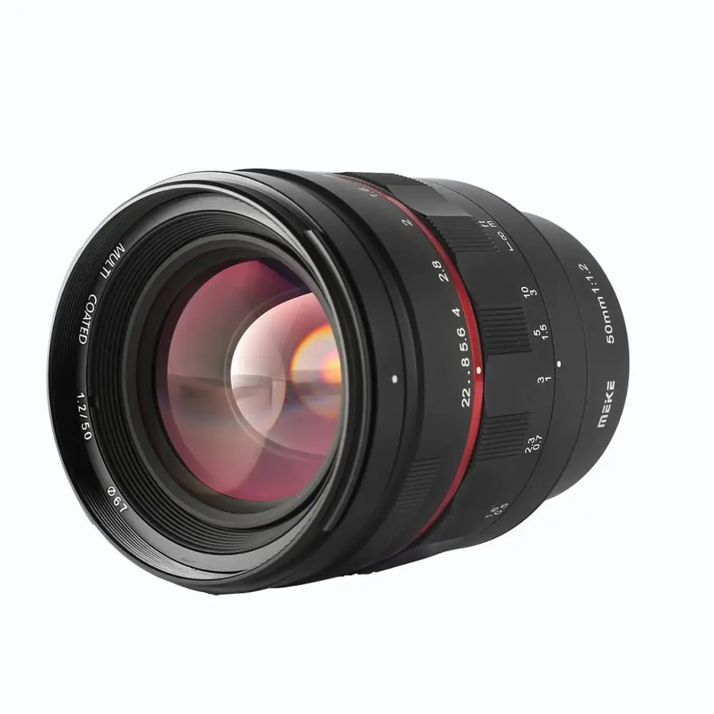 Meike 50mm F1.2 Obiektyw pełnoklatkowy z dużą przysłoną i ręczną regulacją ostrości do aparatów Sony z mocowaniem E/Nikon Z/Canon EF/L