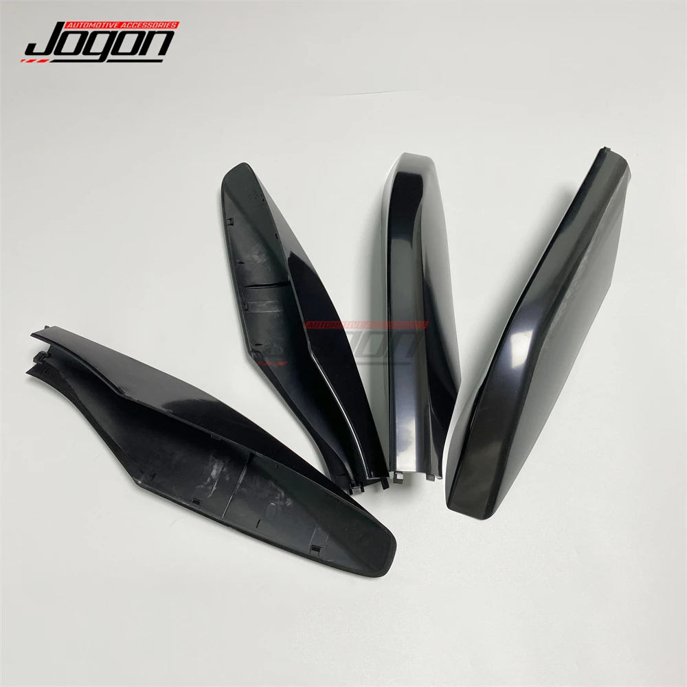 أسود ABS حامل سقفي بار السكك الحديدية نهاية غطاء للحماية قذيفة 4 قطعة لتويوتا لاند كروزر برادو Fj120 2003 - 2009 #6