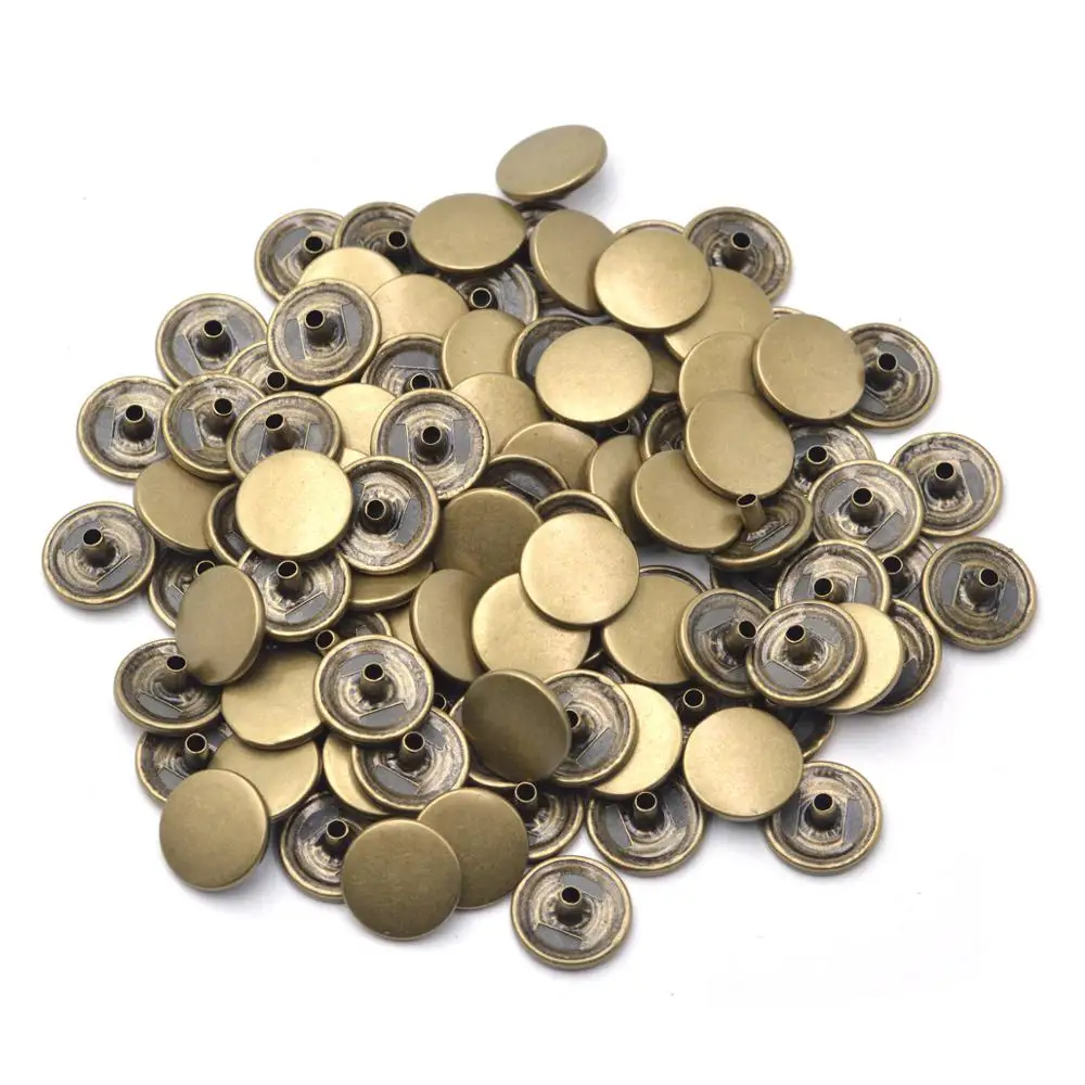 Kalaso  #655 #633 #831 30sets High Quality Brass Material Press Studs Sewing Snap Buttons Fasteners Leather Craft Clothes Bags