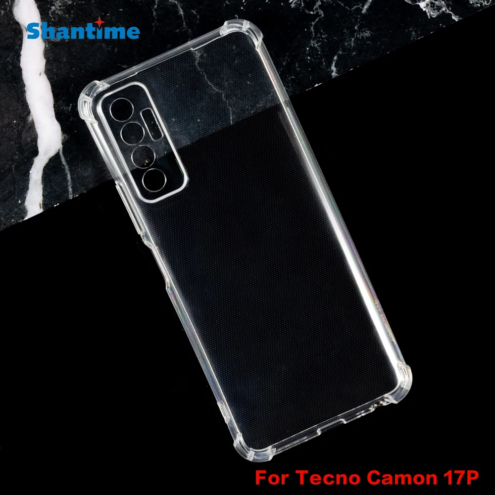 Untuk Tecno Camon 17P Casing Ultra Tipis Kristal Jernih Teknologi Peredam Kejut Bumper Lembut Casing Penutup TPU untuk Tecno Camon 17P