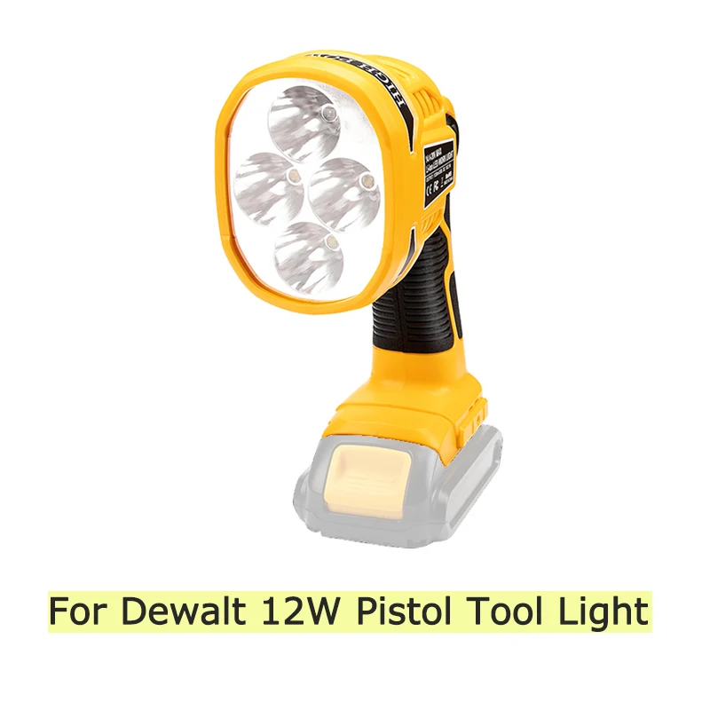 Ersetzen Sie das dewalt 3w/12w Pistolen werkzeug licht für den Innen-und Außenbereich, das für den Dewalt 14,4 V-20V Li-Ionen-Akku dcb182/dcb201/dcb200 verwendet wird