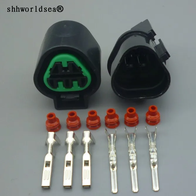 worldgolden 3p 2.2mm male female PB625-03027 PB621-03020 3 Pin Auto Connector Headlight Socket