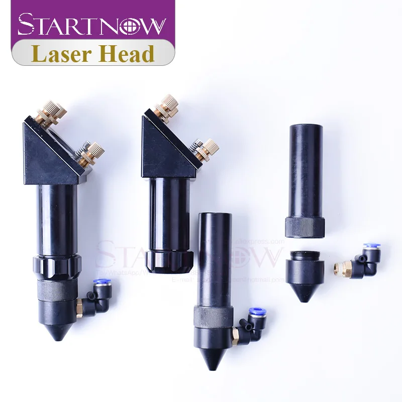 CO2 Laser Head Set With Focus Lens Device and 3rd Mirror Mount & Air Nozzle CO2 Laser Jet For Laser Machine Mechanical Parts