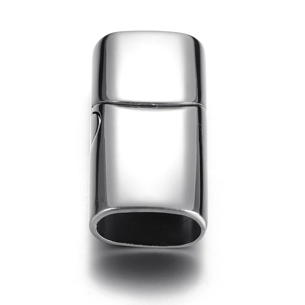 Stainless Steel Magnetic Clasp 12*6mm Hole Bracelet Magnet Clasp DIY Accessories Leather Jewelry Making Finding Supplies