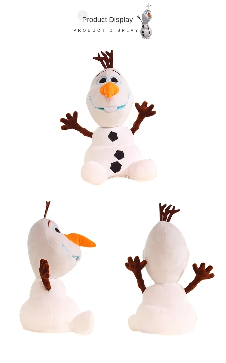 30cm 50cm Aoger Olaf Plüsch Kawaii Schneemann Spielzeug Actionfigur Modell Weiche Stofftier Anime-Puppe Fans Weihnachtsgeschenk – Detail 4