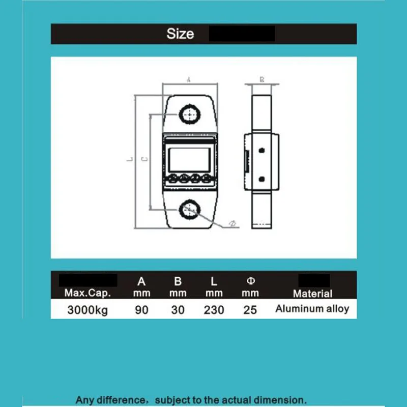 3000kg 3T Crane Scale High Precision Weighing Scale Digital Hanging Scale Without Hook OIML III