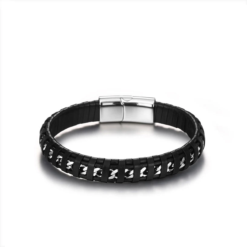 2021 New Trendy Personalized Male Women Accessories Jewelry Hot Popular Hand-Woven Leather Bracelet Father's Day Gift