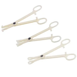 25PCS Disposable Sterile Slotted Round Navel Forceps Clamp Triangle Open Plier Ear Nose Piercing Tools Tattoo Piercing Supplies