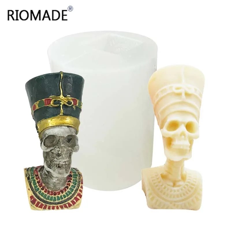 Egyptian Pharaoh Silicone Mold Egyptian Style Fondant Cake Decorating Tools Festival Decoration Baking Mould For Candle Plaster