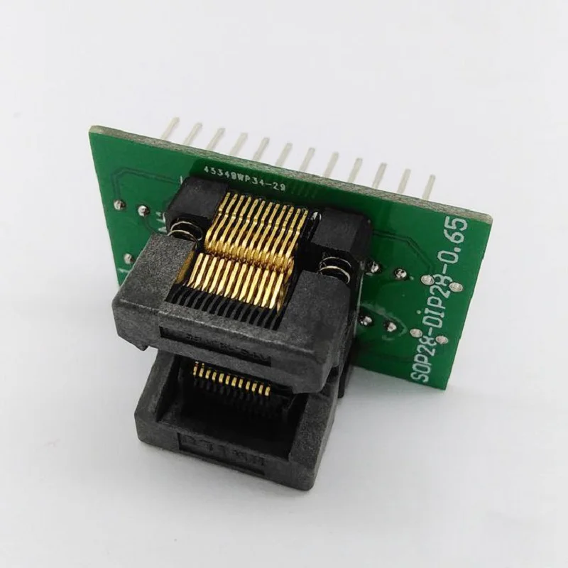 SSOP24/TSSOP24 IC소켓 피치0.65 IC 폭4.4 ~ DIP24 프로그래밍 소켓 플래시 테스트 ZIF 어댑터 고온/저온 30V 50mΩ