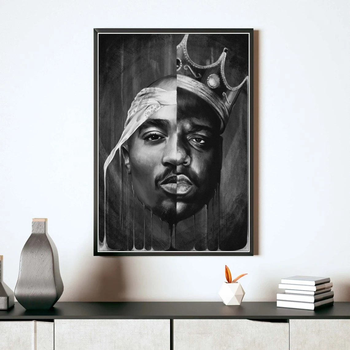 2Pac Notorious B.I.G Tupac Biggie Poster Rapper Music Poster Star Poster Canvas Print Art Wall Painting Home Decoration Gift